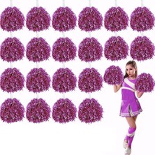 Skygo 10 Çift ( 20 Adet ) Pembe Renk 23 Nisan 19 Mayıs 29 Ekim Okul Gösteri Ponponları