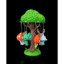 Flexilab Creative Doğa Ruhları 7'li Figür Anahtarlık Koleksiyonu ve 3D Ağaç Standlı Dekoratif Hediye Seti