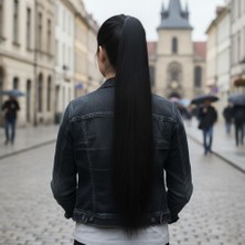 Seçkin Trend Tokalı Düz At Kuyruğu / Siyah