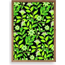 Yapraklar Ahşap Çerçeveli Tablo