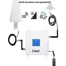 Rs3 Gsm/lte/wcdma Sinyal Güçlendirici, 900/2100/2600MHZ, 3 Bant Destekli, 65DB UPLINK/70DB Downlink Kazançlı, Iç Mekan Mobil Sinyal Yükseltici