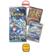 Toyfest 1 Paket (5 Kart) Lisanslı Pokémon Kart Scarlet & Violet Sv7 Stellar Miracle Japonca Booster Paket
