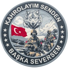 Çukurova Ütü "kahrolayım Senden Başka Seversem" Asker Patch Arma 9.5 cm 3d, Yeni Model Tip Cırtlı,