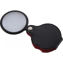 Just Cheap Store -5X-50MM-MINI Büyüteç,cepte Taşınan,optik Lens Katlanabilir Deri KAPLAMA-XX1051