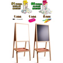 Feyza Design Manyetik Ahşap Çocuk Yazı Tahtası Seti, Güçlü ve Dayanıklı Metal Yüzey