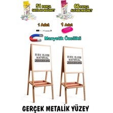 Feyza Design Çift Taraflı Metal Yüzey Beyaz Manyetik Yazı Tahtası