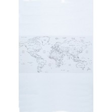 Büyük Dünya Haritası 100X56CM, Dekoratif ve Eğitici Duvar Posteri