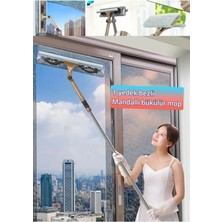 Feyza Design Çok Fonksiyonlu Mikrofiber Cam Silme Aparatı, Bükülebilir ve Teleskopik Uzatma