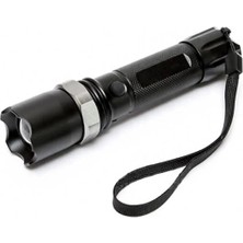 Just Cheap Store KM-110 Profesyonel Şarjlı El Feneri Ledli+Flashlight+Zoom Özellikli  Atlı 6 Parça Full Set