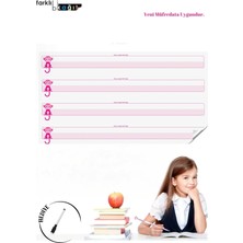 Çizgili Akıllı Kağıt Yazı Tahtası 100X56CM, Silgi ve Kalem Hediye