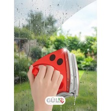 Feyza Design Pratik Çift Cam Pencere Silme Aparatı, Mıknatıslı ve 5 Kademeli