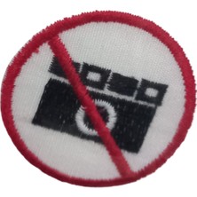 Anadolu Box Aplike Ütü Ile Yapışan Fotoğraf Makinesi Yasak Arma 3 cm