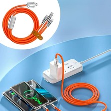 Anadolu Box Anadolubox®  3 Şarj Aleti 1 Arada Çinko Alaşım Hızlı Şarj Kablosu Turuncu