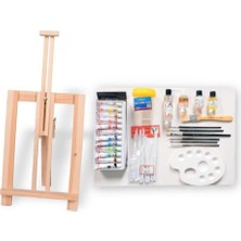 Yüksek Kaliteli Yağlı Boya Başlangıç Seti ve Masaüstü Şövale