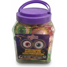 Honey Candy Balcı Şekerleme Funzi 25 Adet Göz Şeklinde Yaban Mersini Çilek Aromalı Yumuşak Şekerleme