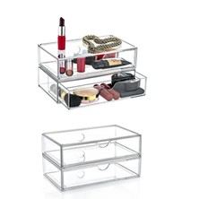 Büyük Boy 2 Adet Çekmece Modülü, Kozmetik ve Takı Düzenleyici