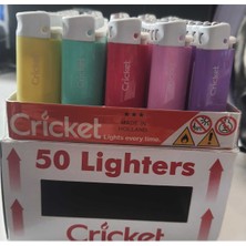 Cricket Taşlı Çakmak Küçük Boy 50'li Şık Tasarım Rüzgar Geçirmez Taşınabilir Aksesuar