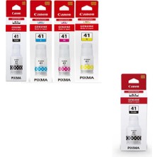 Canon Gı-41 Pixma G1460 4 Renk Orjinal Mürekkep Seti + 1 Siyah Hediye