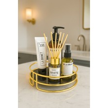 Altın Renkli Çok Amaçlı Kozmetik ve Takı Organizeri, Sunum ve Ikramlık Düzenleyici