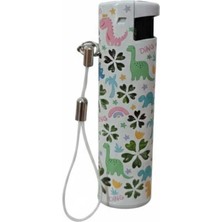 Markasız ucuz Çiçekli Işıklı Kadınlara Özel Metal Jet Turbo Hediyelik Çakmak