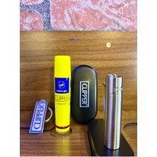 CLİPPER Orijinal Özel Ahşap Kutulu Gazlı Çakmak Seti