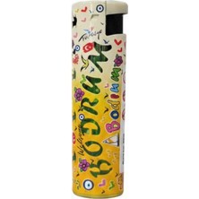 Markasız ucuz Çiçekli Işıklı Kadınlara Özel Metal Jet Turbo Hediyelik Çakmak