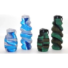 Just Cheap Store El Bombası Tasarımı Katlanabilir Portatif Silikon Su Şişesi 500 ml ALK3139