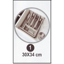 Pazarcan Kayar Kaşıklık Organizeri - 3 Aşamalı Sürgülü - Sağ Sol Açılır