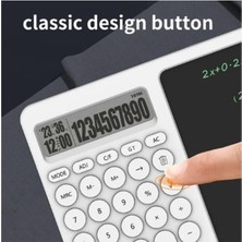 Pazarcan Çok Amaçlı Digital Hesap Makinesi LCD Ekran Yazma Tableti Ofis Okul Için Silinebilir El Yazısı Not