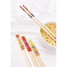 Pazarcan Bambu Chopstick Çubuk Yemek Çubuğu Yıkanabilir Tekrar Kullanılabilir (10 Çift- 20 Adet )