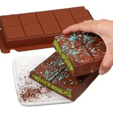 Pazarcan Meşhur Dubai Çikolatası Kalıbı Silikon - Büyük Tablet Çikolata Mum Kek Kalıbı Pasta Kalıbı