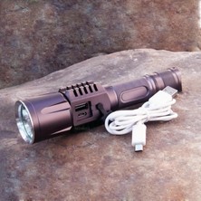 Pazarcan Baretta BRS18 Oto Şarjlı T6 LED 3000 Lümen El Feneri