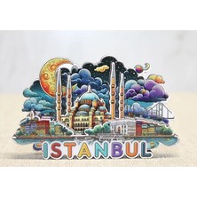 Just Cheap Store Ahşap Istanbul Temalı Magnet ALK4599