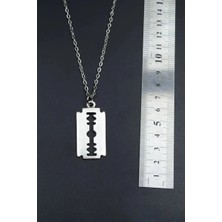 Pazarcan Jilet Kolye - Jilet Paslanmaz Gümüş Renk Kolye