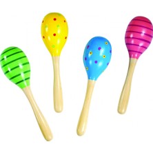 Pazarcan Renkli Ahşap Marakas