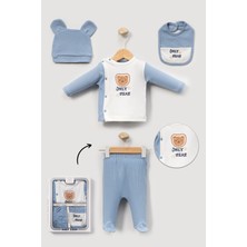 NEU KIDS Kutulu- %100 Pamuk Only Bear Hastane Cikisi Yenidoğan 5li Set Kutulu