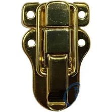 Just Cheap Store Sandık, Kutu Klipsi, Ön Kilidi - 48X30MM, Altın, 1 Adet