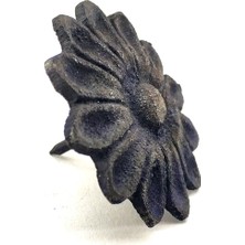 Just Cheap Store Antika Tarz Dekoratif Pirinç Papatya Kabara - 42 Mm, Oksit