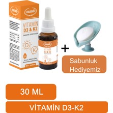Ersağ Ersag Vitamin D3, Vitamin K2 Içeren Takviye Edici Gıda  + (Sabunluk Hediyemiz) 2096-06