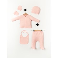 NEU KIDS Hastane Çıkış Setleri Raporlu Penye 5'li Set Yenidoğan Kıyafetleri - Hediye Paketli