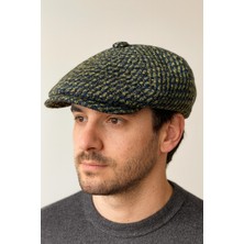 Aida Jewelss Kışlık Özel Kumaş Yünlü Peaky Blinders Model Dökümlü Unisex Yünlü Kasket Şapka