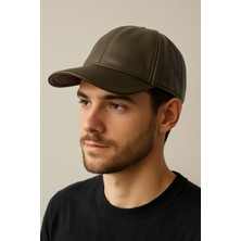 Aida Jewelss %100 Hakiki  Deri Şapka  Spor Şapka Deri Cap Kep  Deri Şapka Güderi Ayarlanabilir Ölçü