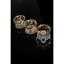 El Yapımı Cam Makyaj ve Takı Kutusu Seti, Şık ve Dekoratif 3 Parça