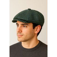 Aida Jewelss Kışlık Özel Kumaş Yünlü Peaky Blinders Model Dökümlü Unisex Yünlü Kasket Şapka