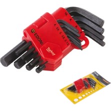 Just Cheap Store 120 mm 10 Parça Siyah 6 Köşe Alyan Seti