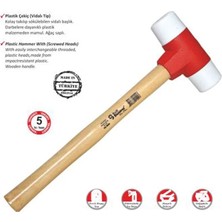Just Cheap Store Sert Plastik Çekiç No:30 - Ahşap Saplı