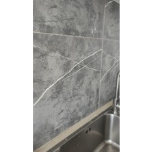 Noxsa 30x30 Antrasit Mermer Desenli Duvar Sticker