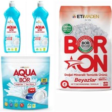 Boron Aquabor Doğal Mineralli Bulaşık Deterjanı +Bor Mineralli Beyazlar Için Çamaşır Deterjanı