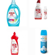 Boron Doğal Mineralli Aquabor Sıvı Deterjan 33 Yıkama+ Bulaşık Deterjanı+ Bortam Dezenfektan