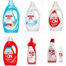 AQUABOR Doğal Mineralli Sıvı Çamaşır Deterjanı 59 Yıkama+ Renkliler Sıvı Form 59 Yıkama+ Bulaşık Deterjanı